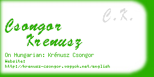 csongor krenusz business card