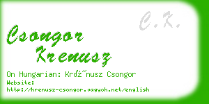 csongor krenusz business card